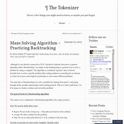 Maze Solving Algorithm – Practicing Backtracking
