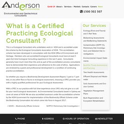 What is a Certified Practicing Ecological Consultant ?
