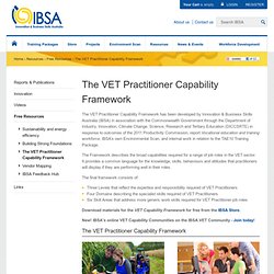 The VET Practitioner Capability Framework