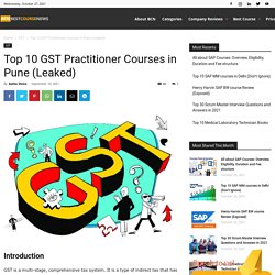 Top GST Practitioner Courses in Pune