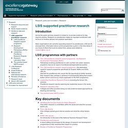 LSIS supported practitioner research