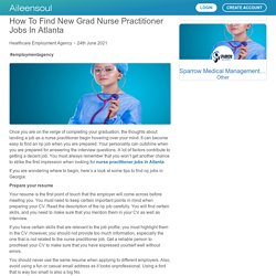 How to find new grad nurse practitioner jobs in Atlanta