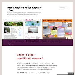Practitioner-led Action Research 2014