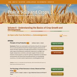 Prairie Soils and Crops