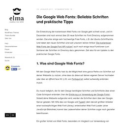 Die Google Web Fonts: Beliebte Schriften und praktische Tipps