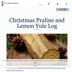 Praline and Lemon Yule Log