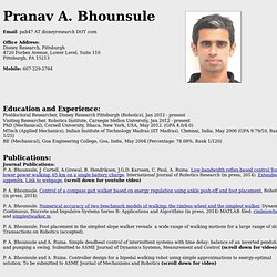 Pranav Bhounsule Homepage