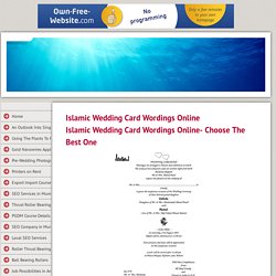 Prashant Kamble - Islamic Wedding Card Wordings Online