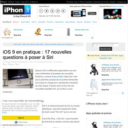 iOS 9 en pratique : 17 nouvelles questions à poser à Siri