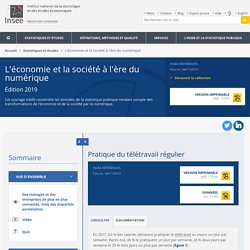 Pratique du télétravail régulier − L'économie et la société à l'ère du numérique