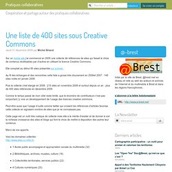 Une liste de 400 sites sous Creative Commons