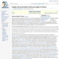 Logika dla prawników/Historia logiki w Polsce