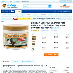 NaturVet Digestive Enzymes with Prebiotics & Probiotics Dog & Cat Powder Supplement