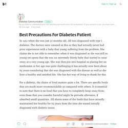 Best Precautions For Diabetes Patient