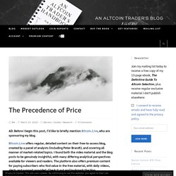 The Precedence of Price – An Altcoin Trader's Blog
