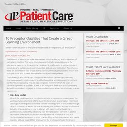 Inside Patient Care - 10 Preceptor Qualities That Create a Great Learning Environment
