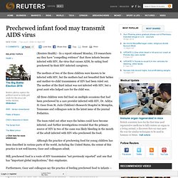 Prechewed infant food may transmit AIDS virus