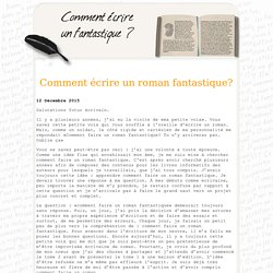 ecrire un recit fantastique exemple