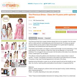 The Precious Dress - Sizes 3m-10 years (with optional apron)