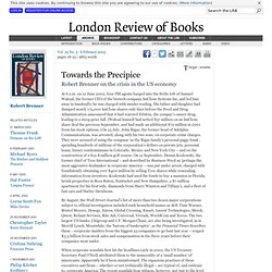 Robert Brenner · Towards the Precipice: The Continuing Collapse of the US Economy · LRB 6 February 2003