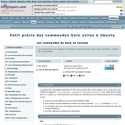 Petit precis des commandes unix utiles ubuntu