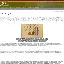 Lilja Precision Rifle Barrels - Articles: Bullet Design Code