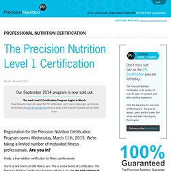 The Precision Nutrition Level 1 Certification