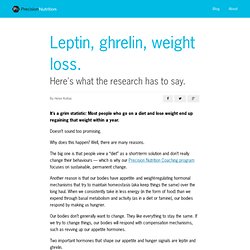 Research Review: Leptin, ghrelin, weight loss – it’s complicated