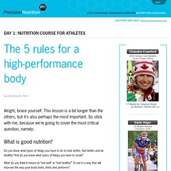 The 5 rules for a high-performance body