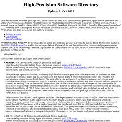 High-Precision Software Directory