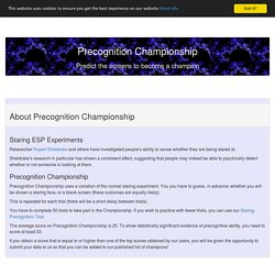 Precognition Championship Precognition Test deviner* (si regards (staring) ou pas) dans case vide