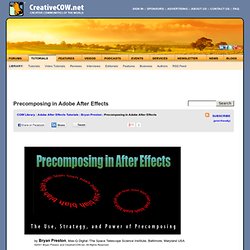 Precomposing in Adobe After Effects