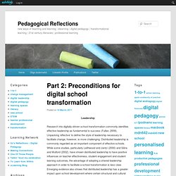 Part 2: Preconditions for digital school transformation ...