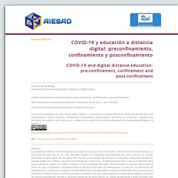 COVID-19 y educación a distancia digital: preconfinamiento, confinamiento y posconfinamiento