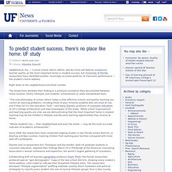 To predict student success, there’s no place like home: UF study