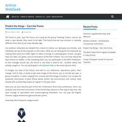 Predict the things – Earn the Points