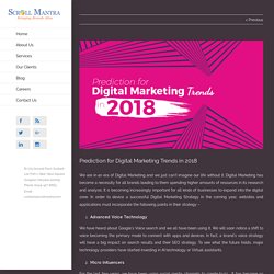 Prediction for Digital Marketing Trends in 2018 - Scroll Mantra