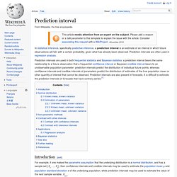 Prediction interval