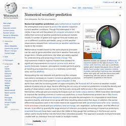 Numerical weather prediction