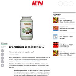 Prediction: Top 10 Nutrition Trends for 2019