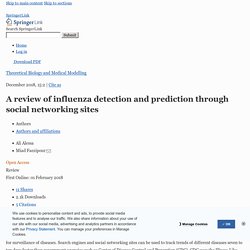 Theoretical Biology and Medical Modelling December 2018, A review of influenza detection and prediction through social networking sites