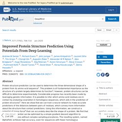 Improved Protein Structure Prediction Using Potentials From Deep Learning - PubMed