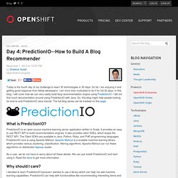 How to Build A Blog Recommender