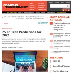 25 Ed Tech Predictions for 2021