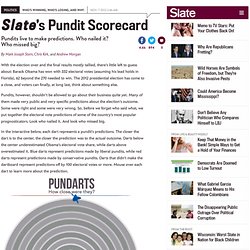 Pundit Scorecard: Checking pundits’ predictions against the actual results of the presidential election