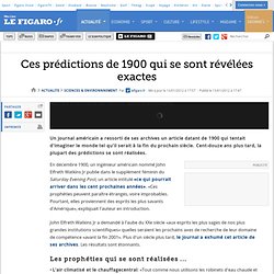 Sciences : Ces prédictions de 1900 qui se sont révélées exactes