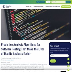 Do predictive analysis algorithms help quality analysts?