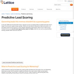 Predictive Lead Scoring for B2B Marketing