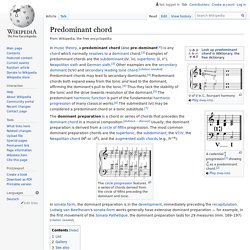 Predominant chord