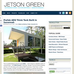 Prefab ADU Think Tank Built in Savannah